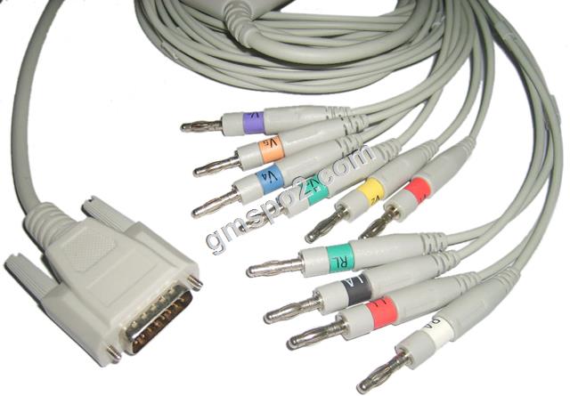 BiocareNihon Kohden EKG kabelis Banana.jpg