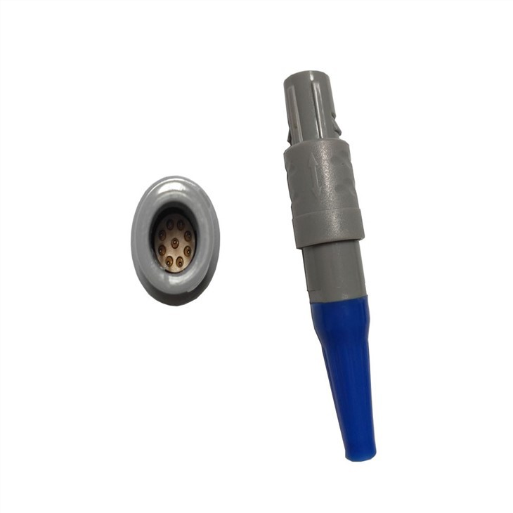 Plastic Connector PAG 1-10pin 14pin 1P Two Keying 60 Degree Push-Pull Circular Straight Plug With Bend Relief