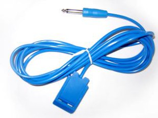 Adapterinis kabelis su 6.3 jungtimi. Prijunk vienpolę vienkartinę dangą ir elektrokirurginį bloką