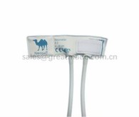 Naujokas # 2 Vienkartinis rankogalvis, 4-8 cm rankos apvalkalas, baltas su šviesiai mėlynu, dvigubas vamzdelis