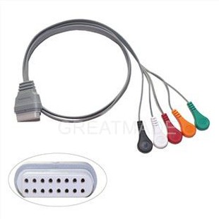Holter Recorder ECG paciento kabelis 16 pin 5 veda Snap 4.0 IEC standartas suderinamas su Edan Holter Recorder Machine SE-2003 2012